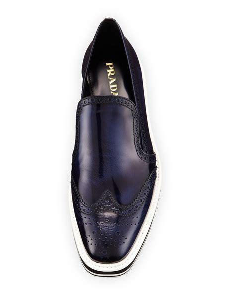 prada spazzolato dress slip-ons|prada spazzolato loafers.